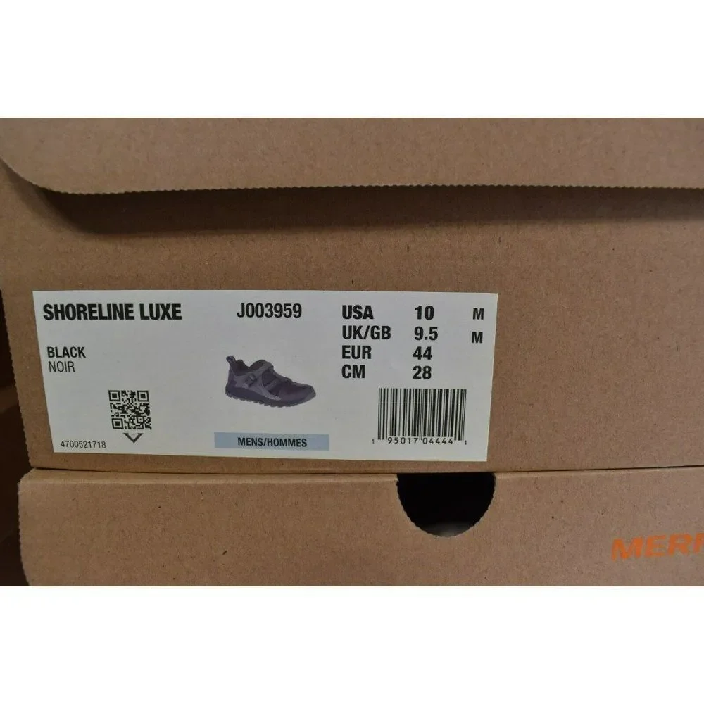 Merrell Mens Size 10 Shoreline Luxe Amphibious Water Black Trail Sneaker Shoes‎